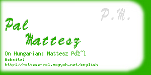 pal mattesz business card